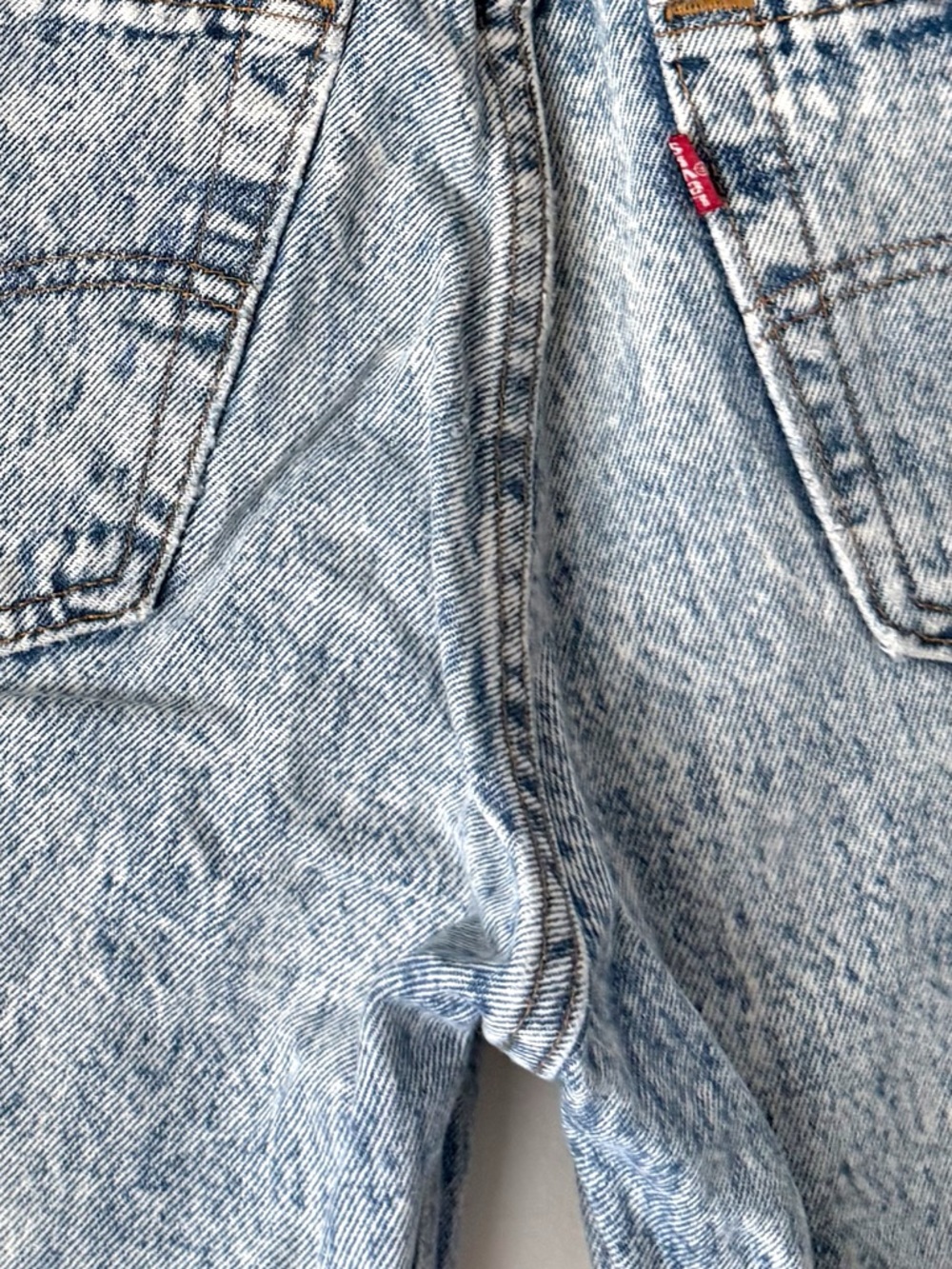 VTG 90s Levi's 501 Acid Wash Jeans Straight Leg High Rise Button Fly USA Sz 31 - Picture 14 of 16